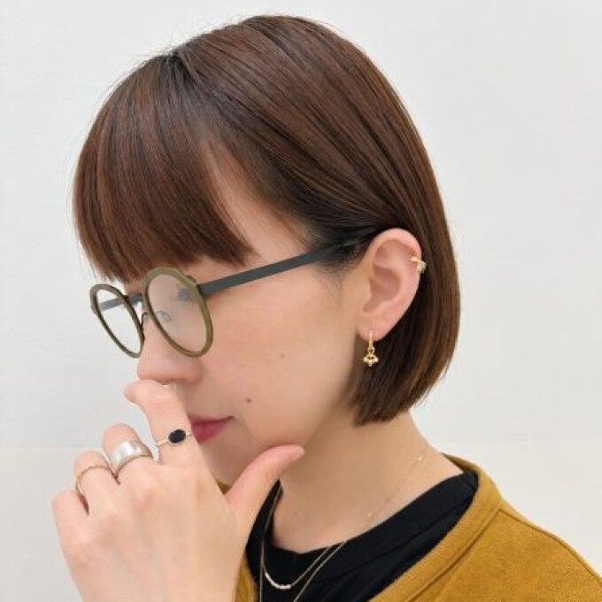 アイウェア × ジュエリーコーディネート