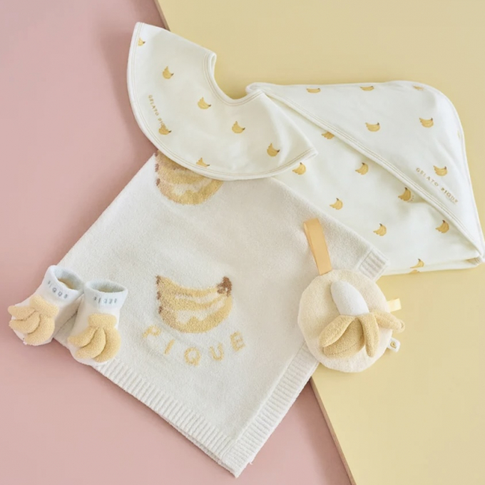 ＜GELATO PIQUE＞エアリーモコ　バナナ柄も入荷しました！