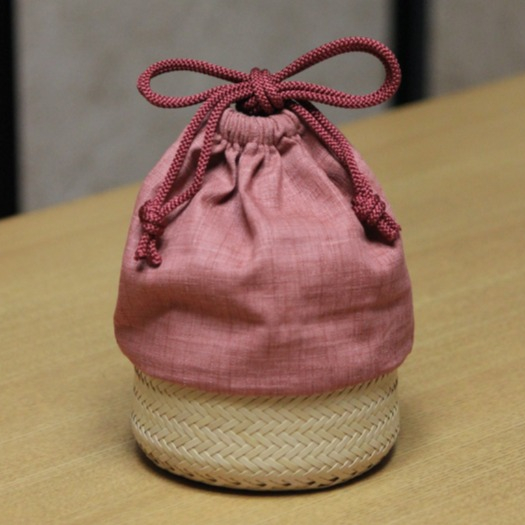 丸形網代編み巾着籠制作体験【竹工房 喜節】