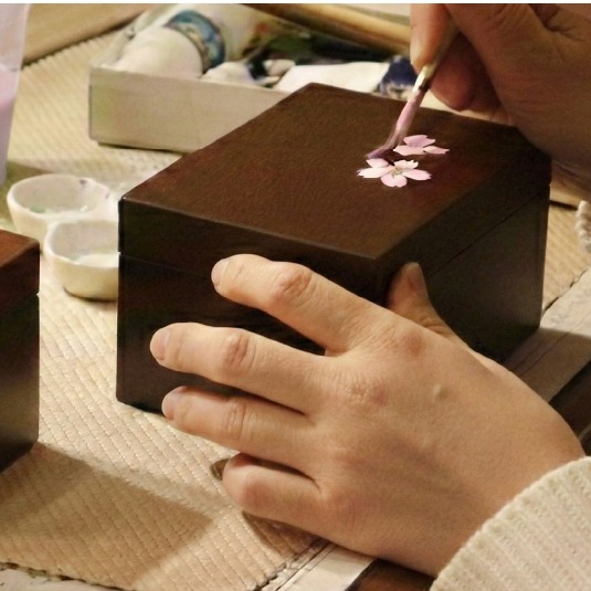 『「さくら」を描く　オルゴール絵付け体験』