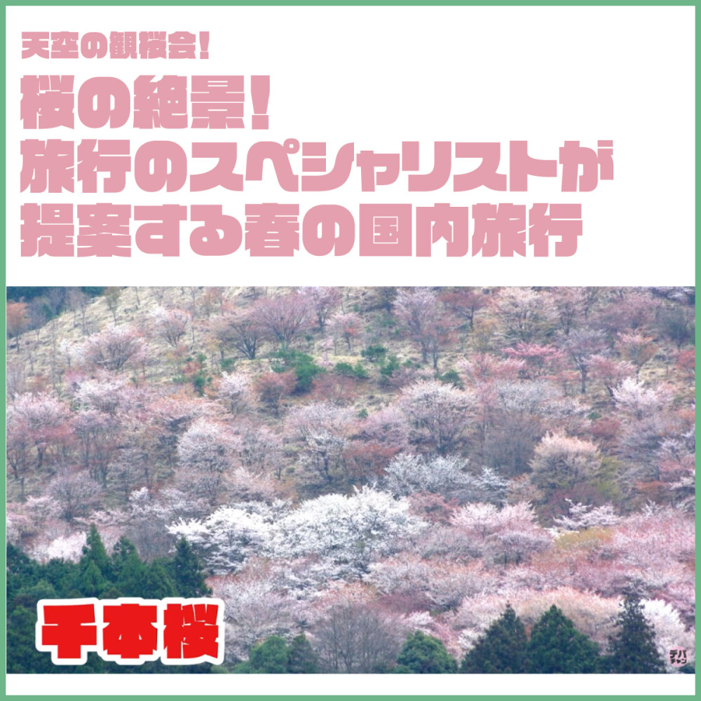 桜の絶景！旅行のスペシャリストが提案する春の国内旅行【デパチャン】