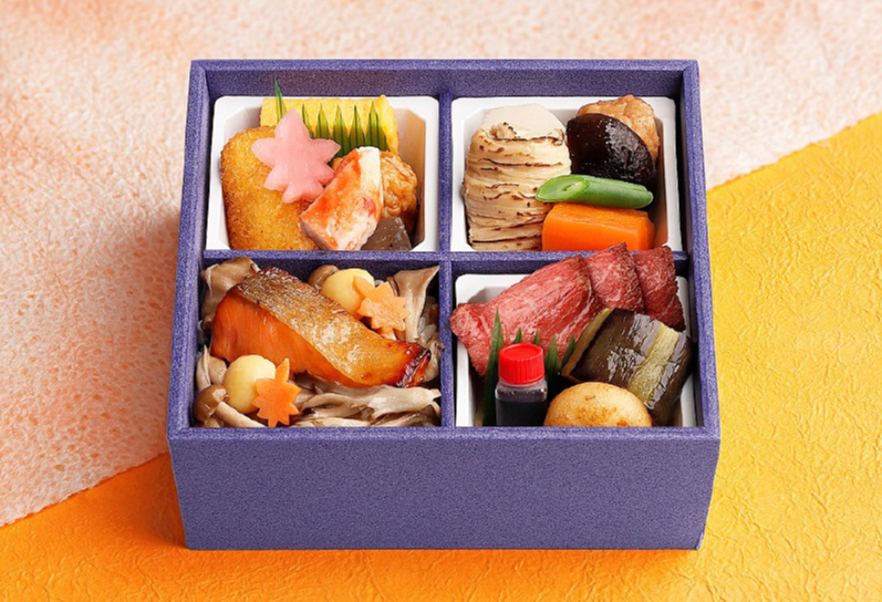 ローストビーフと鮭きのこ御飯のお弁当