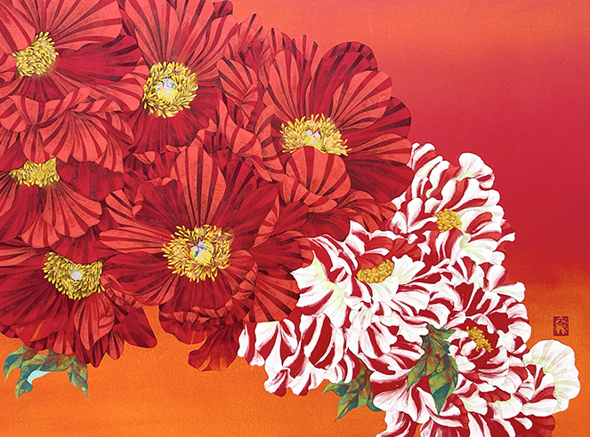 福本百恵　日本画展　ー百花恵囀ー