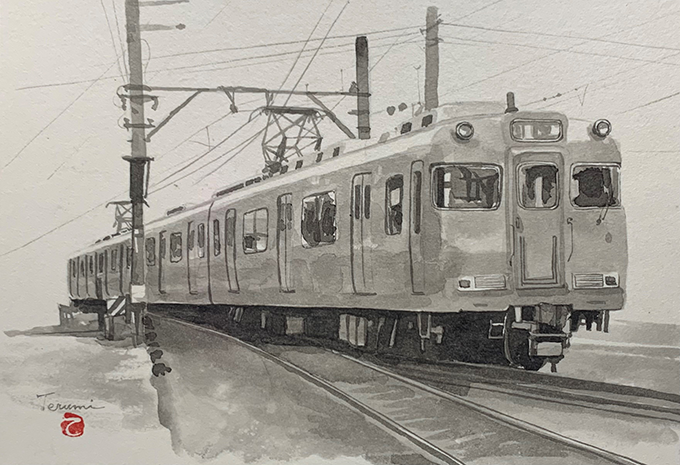 岩永てるみ のりもの墨画展 vol.1