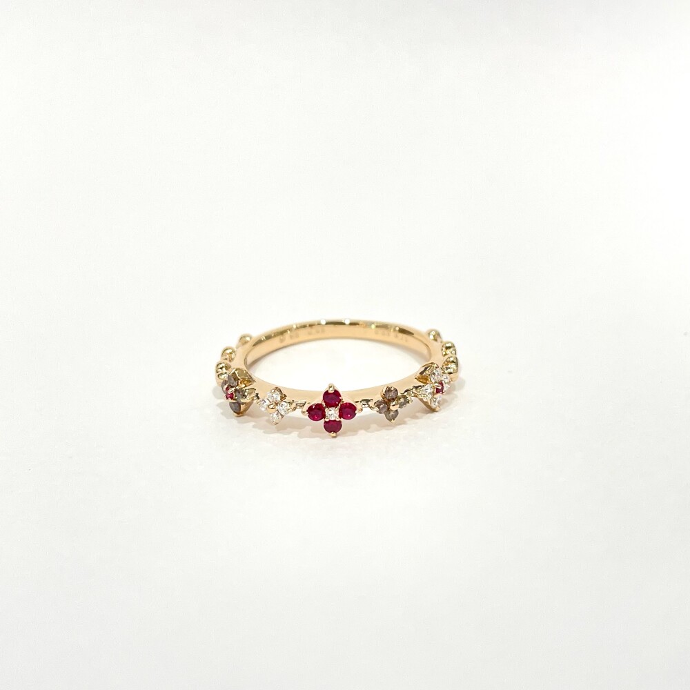 ルビー/ダイヤ/ブラウンダイヤ使用♪ お花リング♡ | セイレーンアズーロ | 松坂屋名古屋店公式 SHOP BLOG