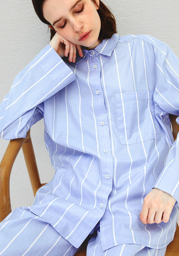 さわやかストライプの上質パジャマ