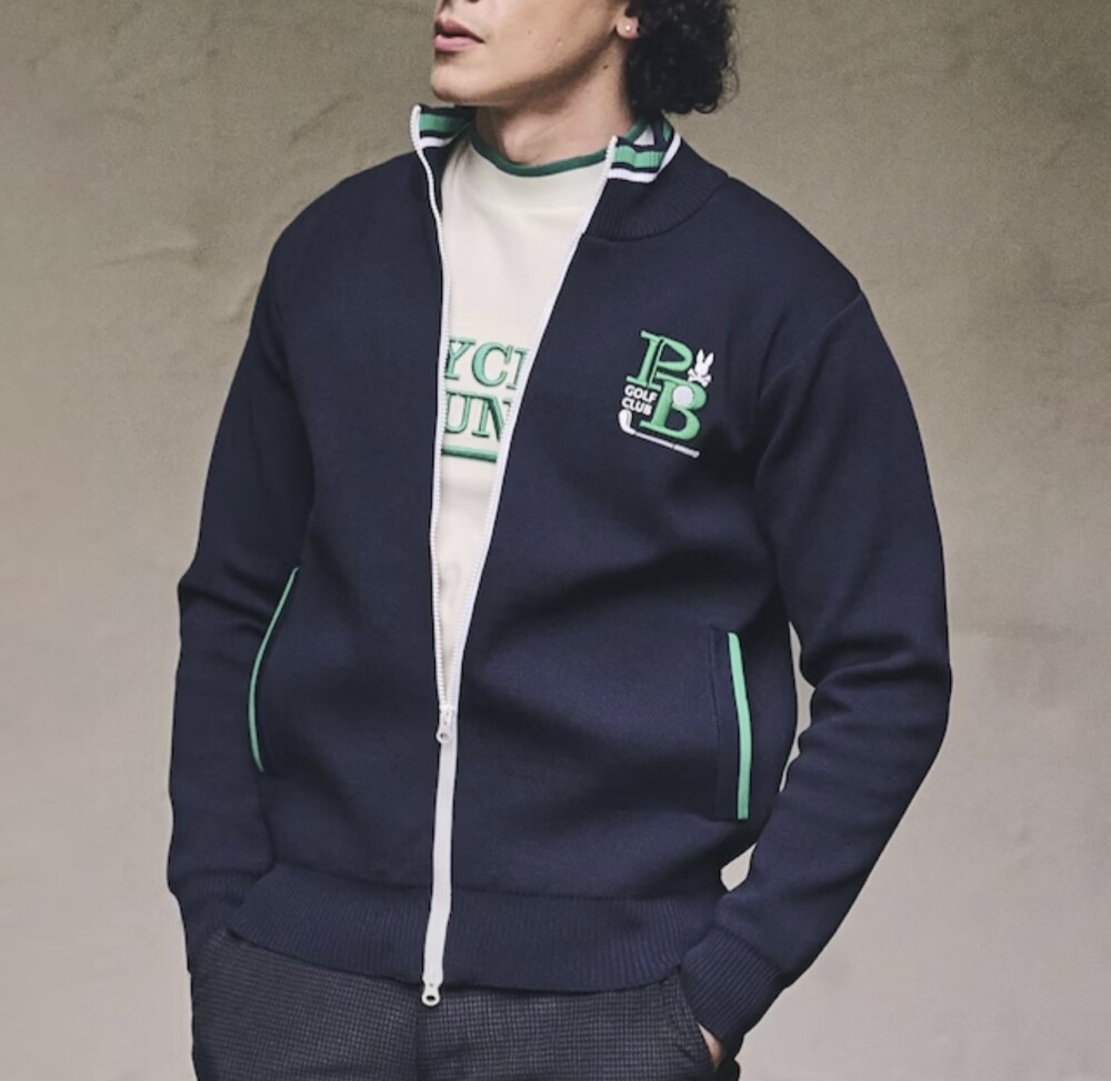 【サイコバニー】ゴルフクラブジップアップニットカーディガン