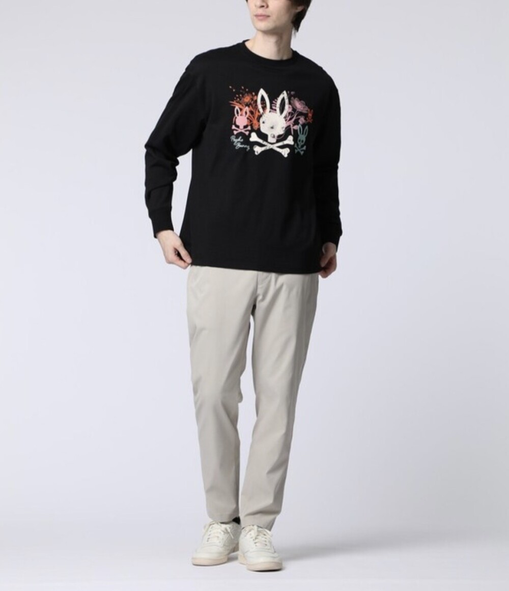 【サイコバニー】フラワーグラフィックロンT