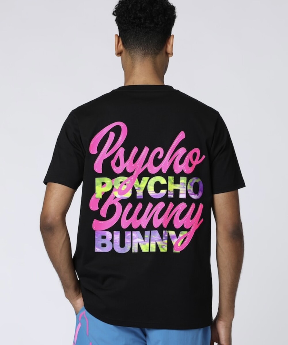【サイコバニー】ネオンロゴバックプリントTシャツ
