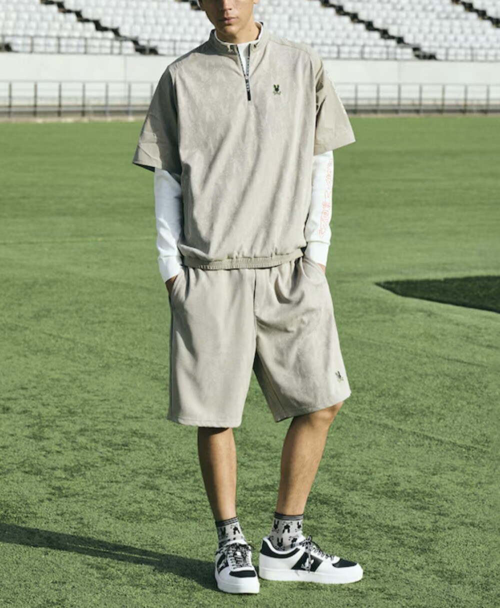 【サイコバニー】異素材切替ジャガード