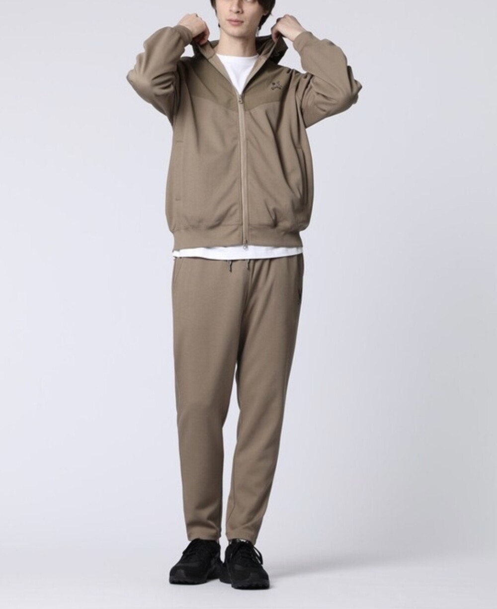 【サイコバニー】異素材切替ワッフルセットアップ