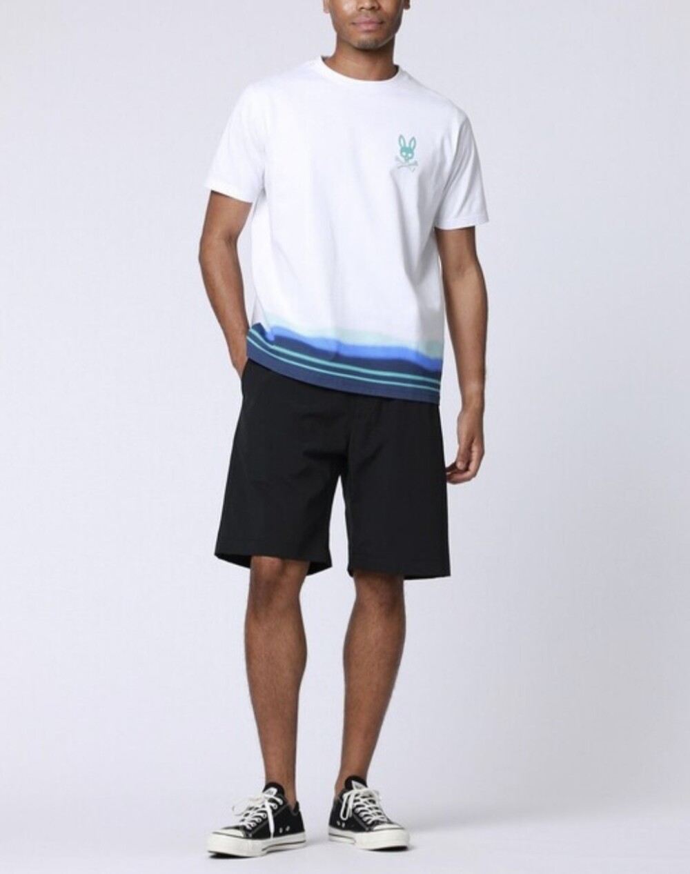 【サイコバニー】グラデーションボーダーTシャツ