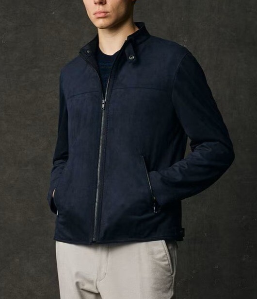 JOSEPH ABBOUD 【家庭で洗える/ストレッチ/スウェードタッチ】ウォッシャブルスウェード ライダース