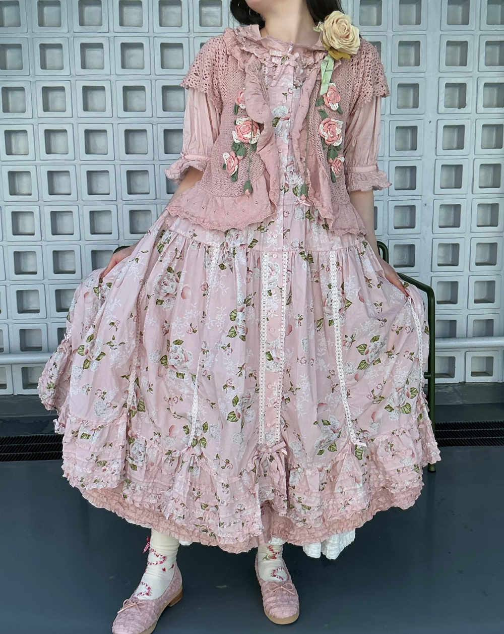 〜*ポワン・ド・ローズプリント*〜【電話注文可】