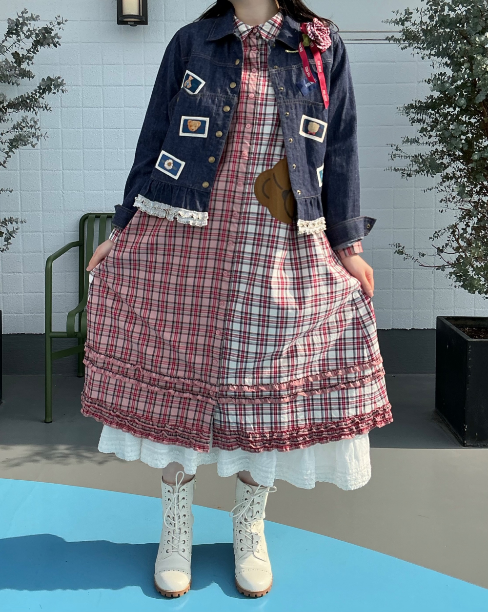 〜*BIGくまシルエットデニムジャケット*〜【電話注文可】