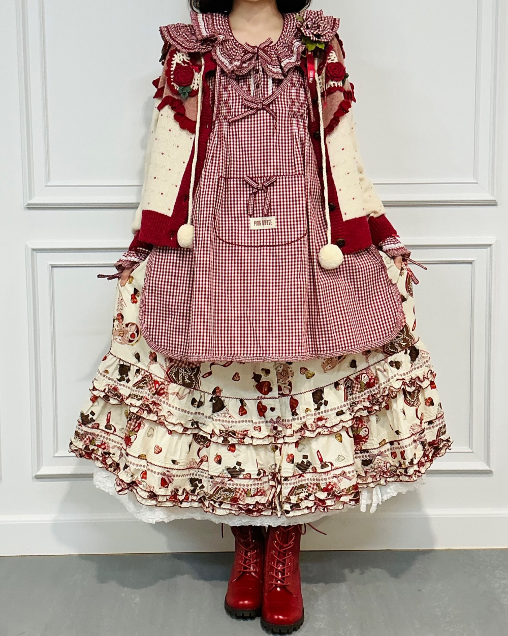 〜*ハートモチーフ使いヨークニットカーディガン*〜【電話注文可】