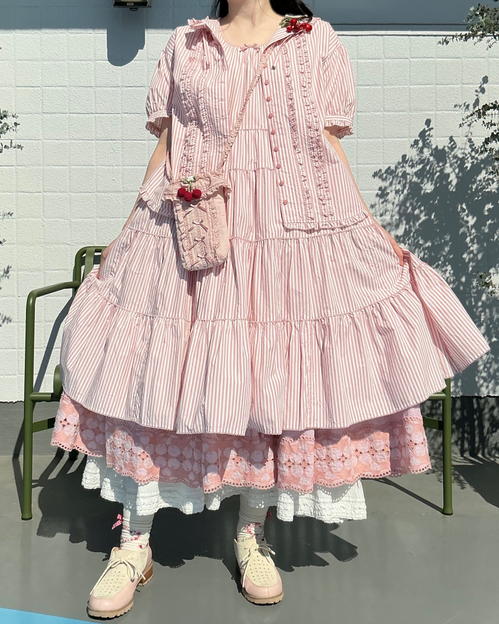 〜*ストライプフードブラウス*〜【電話注文可】