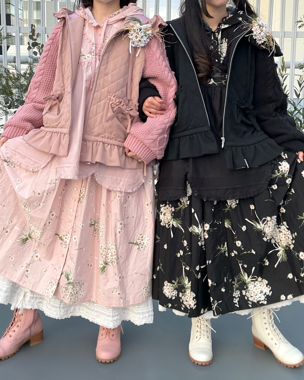 〜*マーガレットブーケプリントミディワンピース*〜【電話注文可】