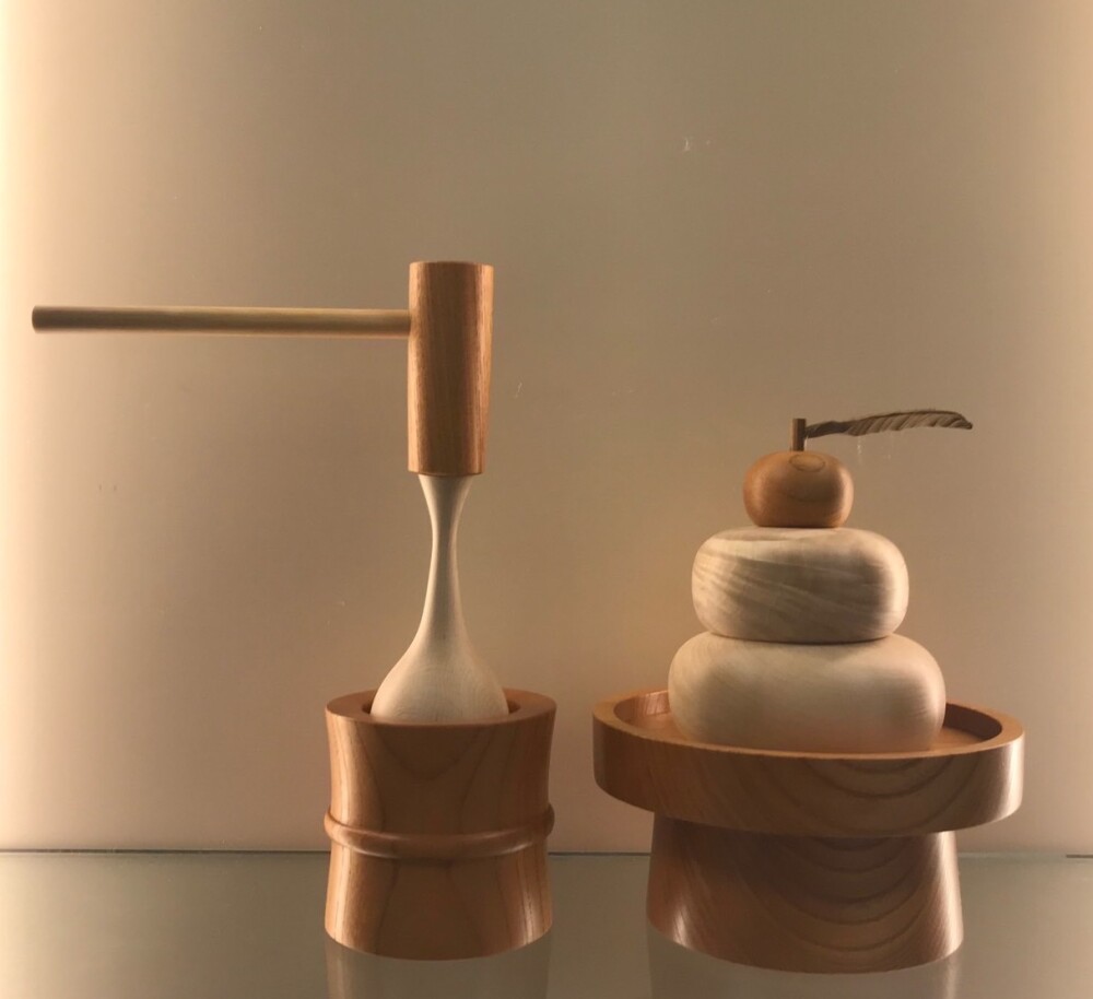 工房大地　木のかがみもち
