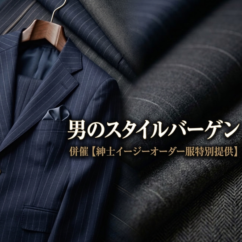 【本館7階大催事場】男のスタイルバーゲン　併催：紳士イージーオーダー服特別提供