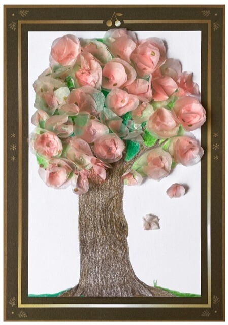 桜柄手ぬぐいプレゼントと“桜を描くコンテスト”