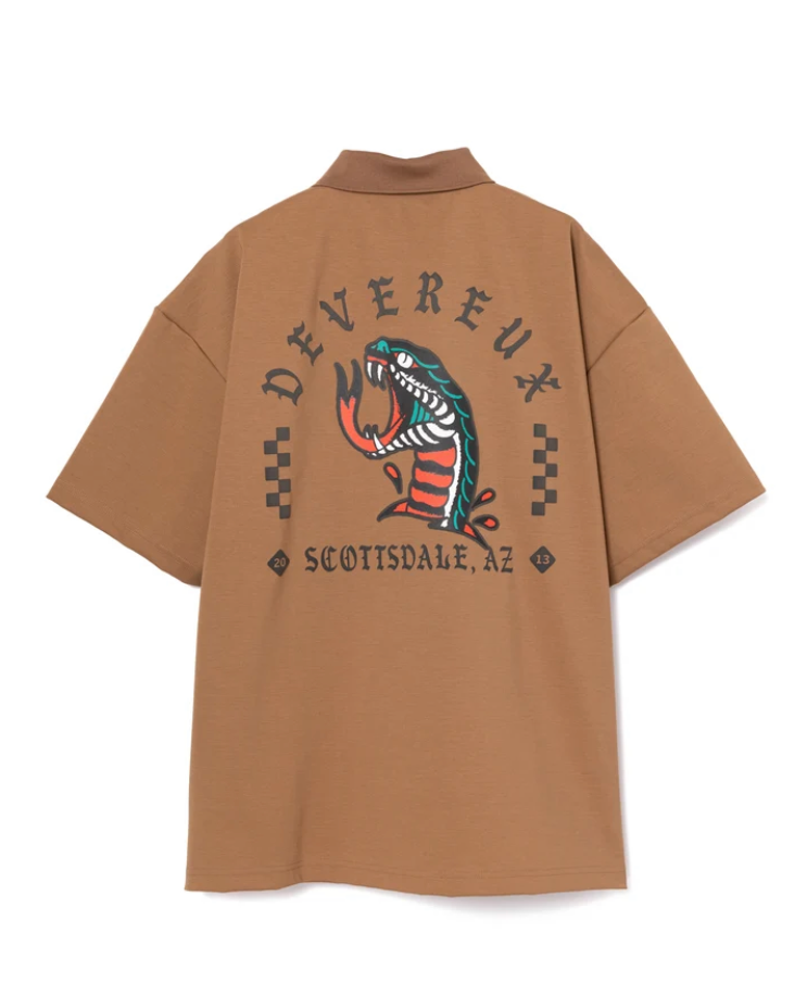 【デヴァロー】DVG OVER FIT SNAKE POLO