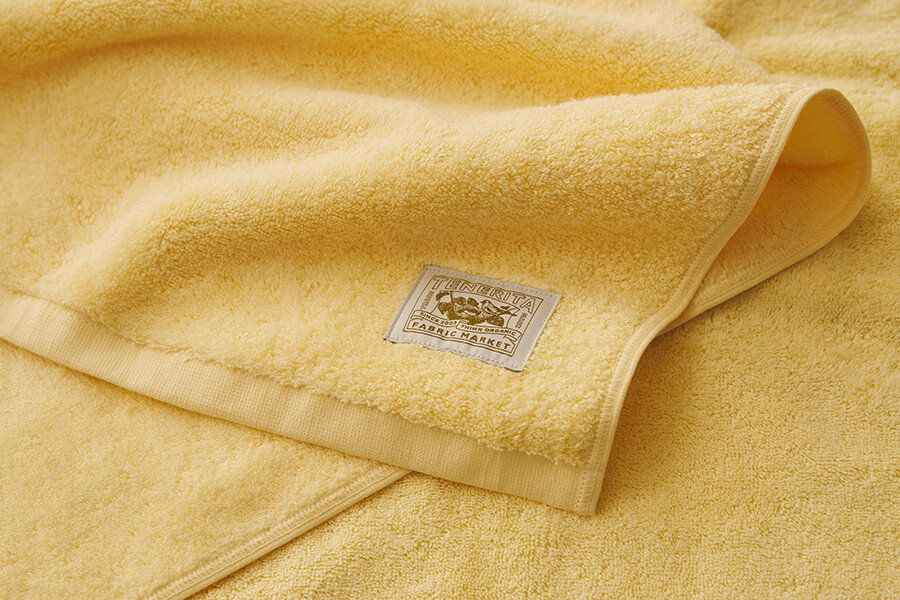 限定カラー「ミモザ」の超甘撚りタオル