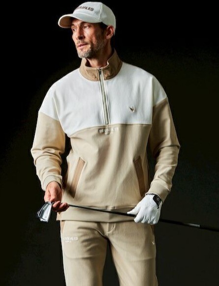 113 ADP GOLF HALF ZIP HEAT WARM BLOUSON , RIB PT