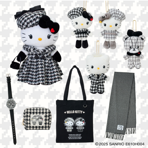 ハローキティ モノクロガーリーふたごコーデデザインシリーズ
