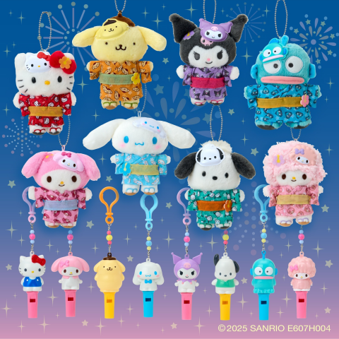 サンリオ キキララ パフポフ お面 マスコットキーホルダーセット 夏祭り サンリオ キキララ パフポフ お面 マスコットキーホルダーセット 夏
