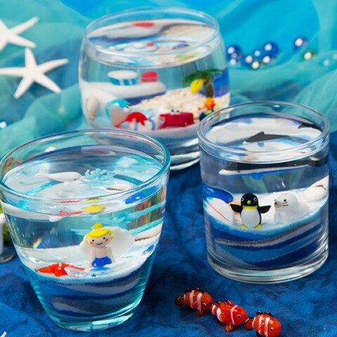 ガラス製 スノードーム ストームグラス2点セット ガラス製 スノードーム ストームグラス2点セット