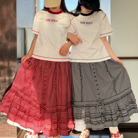 CONVERSE×PINK HOUSE フラワーチェック柄スニーカー*〜【電話注文可