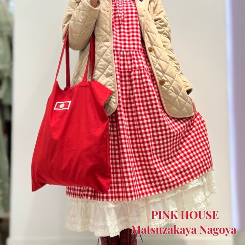 レビュー高評価商品 2024 松坂屋名古屋店 | ピンクハウス | SET*〜 HAPPY HOUSE PINK バッグ