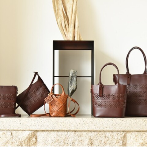 genten ハンドバッグ カットワークデザイン 本革 リアルレザー 25th スペシャルカットワーク セミオーダー｜革財布、バッグの