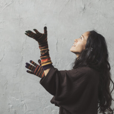 2024．冬　ババグーリ　カシミア手袋 カシミヤボーダー手袋 / ババグーリ | ヨーガンレール ババグーリ