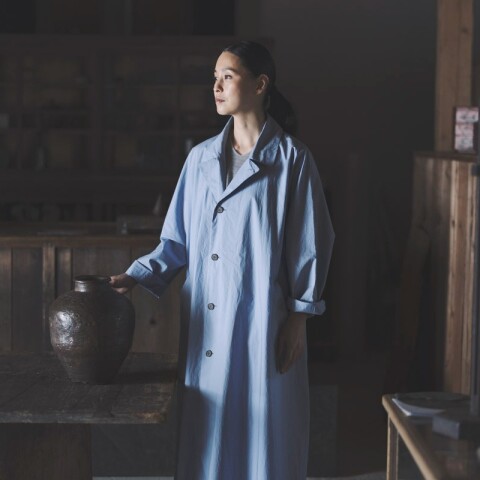 極美品 2023年 ババグーリ トラベル コットンコート レインコート グレー b259097a.jpg