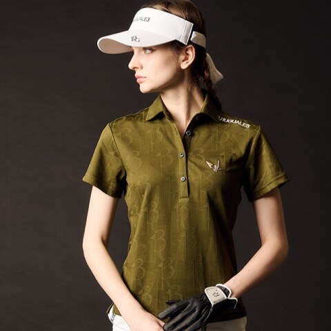 ウノピュウ レディースM BIG113G POLO 1PIU1UGUALE3 1PIU1UGUALE3 / LADIES' 113 GOLF JACQUARD POLO | ウノ ピゥ ウノ