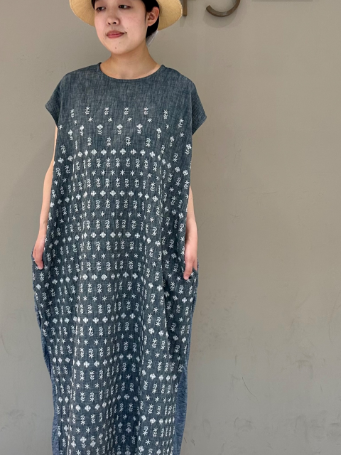 天竺素材のサラサラワンピース