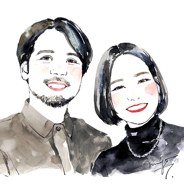 【土屋みよ】水彩似顔絵イベント