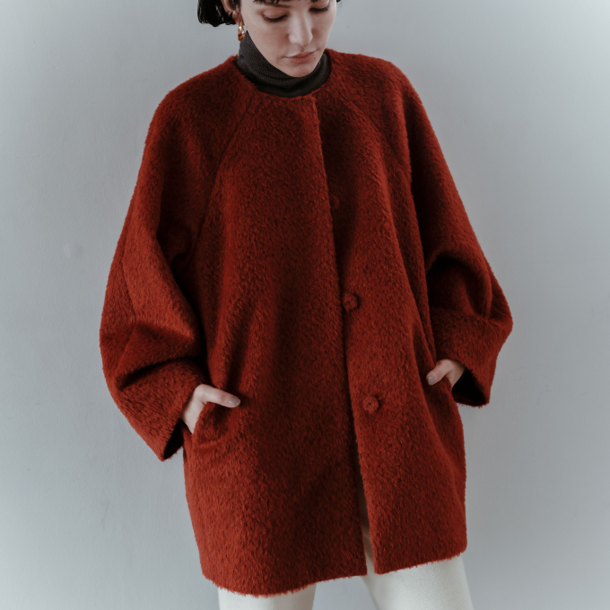 【LANVIN  COLLECTION】メランジジャギーコート