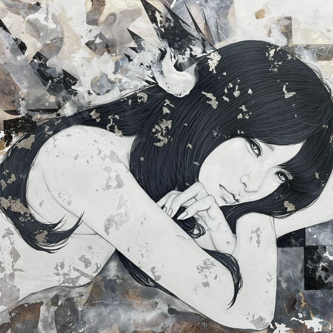 川島 優  日本画展  DRESS