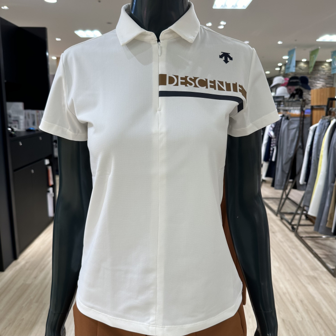 【レディス】ハーフジップシャツ