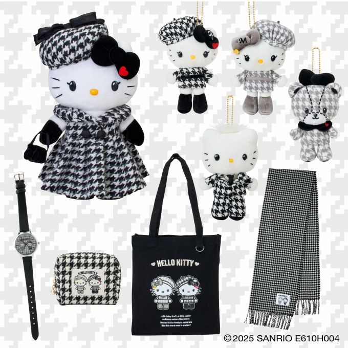 ハローキティ モノクロガーリーふたごコーデデザインシリーズ