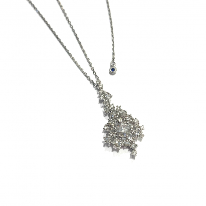 ローズカットダイヤモンドが美しいネックレス
