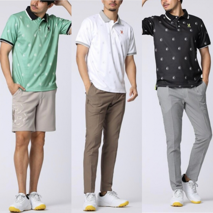 【サイコバニー】カレッジモノグラムプリントポロシャツ