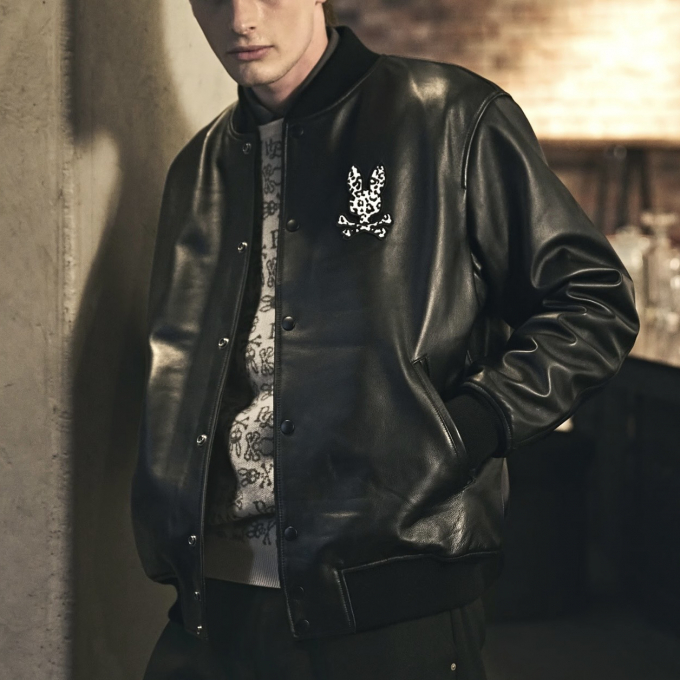 【サイコバニー】シープレザーバーシティジャケット