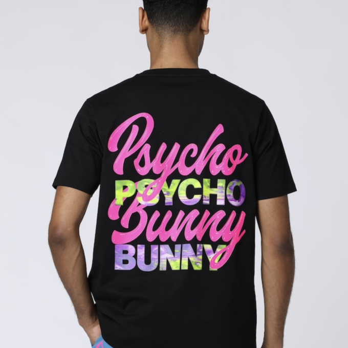 【サイコバニー】ネオンロゴバックプリントTシャツ