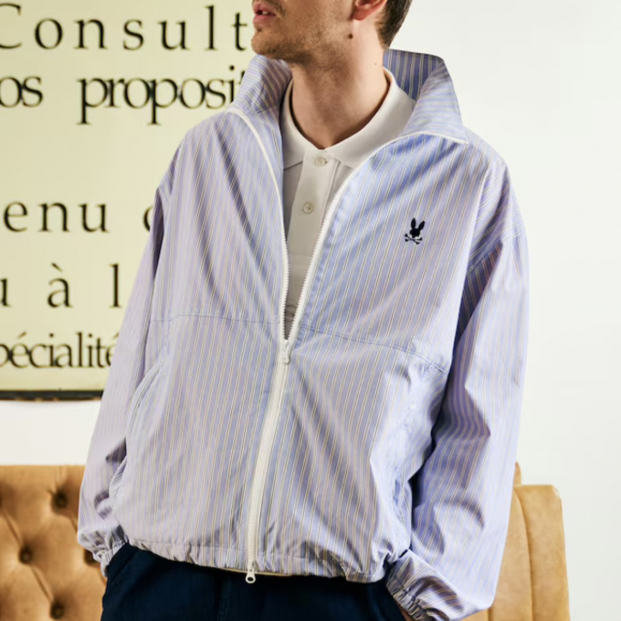 【サイコバニー】シャツファブリックスタンドカラーブルゾン