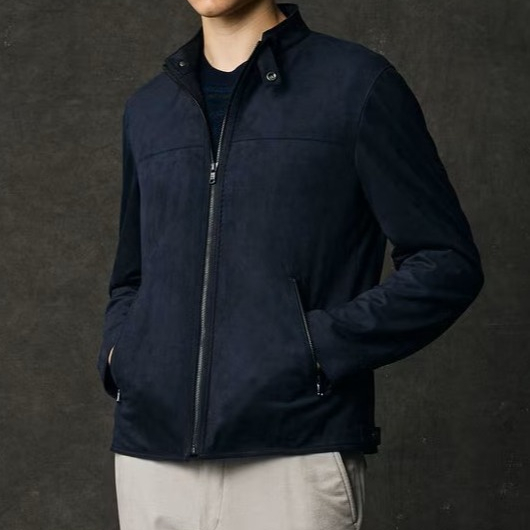 JOSEPH ABBOUD 【家庭で洗える/ストレッチ/スウェードタッチ】ウォッシャブルスウェード ライダース