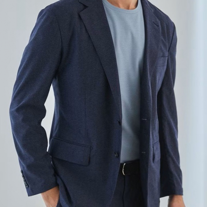 五大陸　ドライジャージーヘリンボーンセットアップジャケット